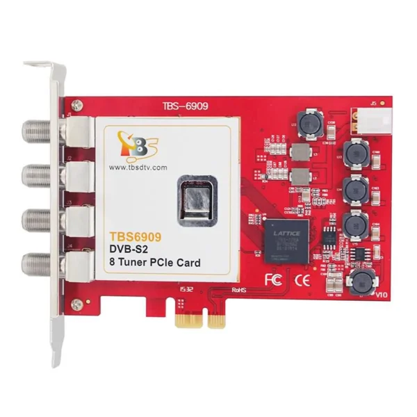 کارت تیونر TBS6909 DVB-S2 با ۸ تیونر و رابط PCIe